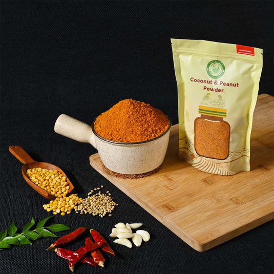 Coconut & Peanut Powder (Kobbari Karam & Palli Karam Podi)